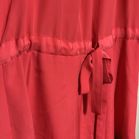 Bar III Sleeveless Coral and Tan Colorblock Dress - Picture 4 of 7